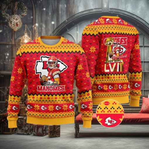 Kansas City Chiefs – Patrick Mahomes Super Bowl LVII Champions 2023 Ugly Christmas Sweater