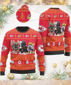 Kansas City ChiefsI Star Wars Ugly Christmas Sweater Sweatshirt Holiday Party 2021 Plus Size Darth Vader Boba Fett Stormtrooper