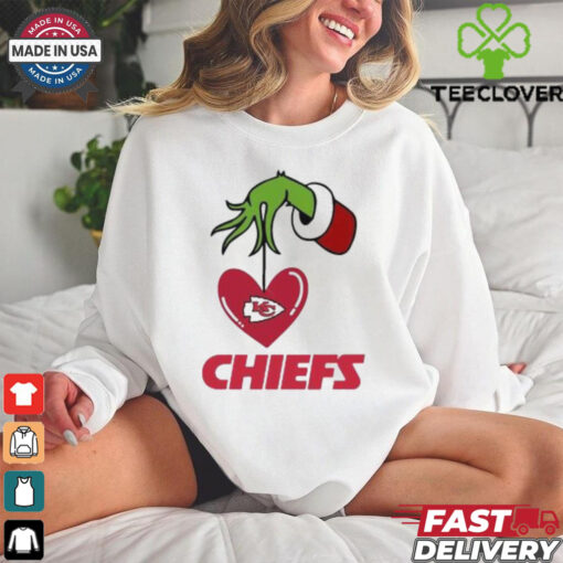 Kansas City Grinch Heart Christmas 2024 shirt