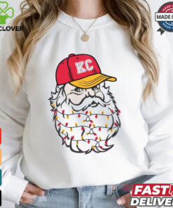 Kansas City KC Ball Cap Christmas Lights Holidays Shirt