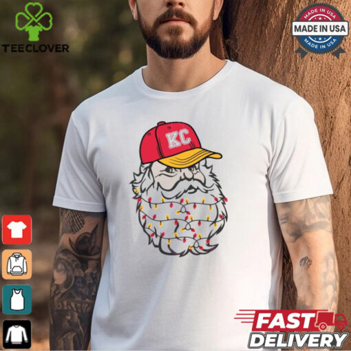 Kansas City KC Ball Cap Christmas Lights Holidays Shirt