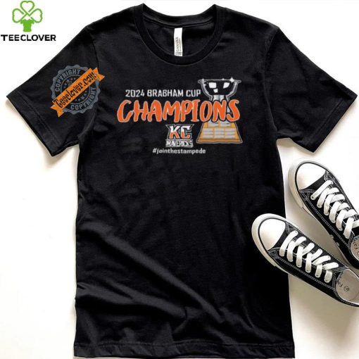 Kansas City Mavericks 2024 Brabham Cup Champions trophy shirt