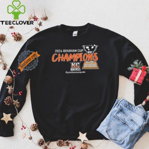 Kansas City Mavericks 2024 Brabham Cup Champions trophy shirt