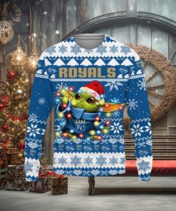 Kansas City Royals Baby Yoda Star Wars Christmas Gift 3D Ugly Christmas Sweater Christmas Holiday Family Gift