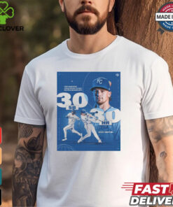 Kansas City Royals Bobby Witt Jr. First Shortstop In MLB History o Have Multiple Season With 30 SB 30 HR Poster t shirt