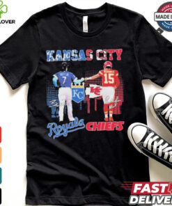 Kansas City Royals Bobby Witt Jr. Kansas City Chiefs Patrick Mahomes Stars 2024 Signatures Shirt