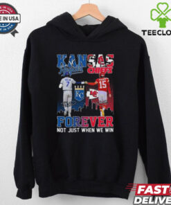 Kansas City Royals Bobby Witt Jr. Kansas City Chiefs Patrick Mahomes Stars Forever Not Just When We Win T hoodie, sweater, longsleeve, shirt v-neck, t-shirt