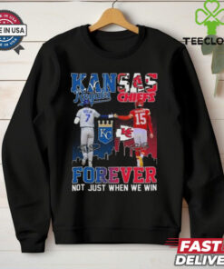 Kansas City Royals Bobby Witt Jr. Kansas City Chiefs Patrick Mahomes Stars Forever Not Just When We Win T hoodie, sweater, longsleeve, shirt v-neck, t-shirt