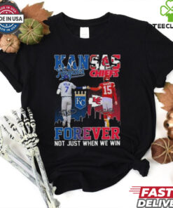 Kansas City Royals Bobby Witt Jr. Kansas City Chiefs Patrick Mahomes Stars Forever Not Just When We Win T hoodie, sweater, longsleeve, shirt v-neck, t-shirt