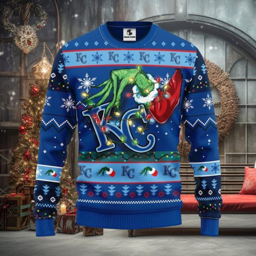 Kansas City Royals Grinch Christmas Ugly Sweater Christmas Gift For Fans Party Hoiliday Gift