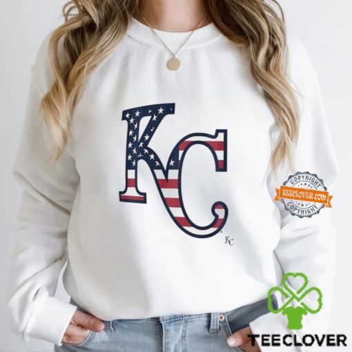 Kansas City Royals K C logo x Flag of the United States hoodie, sweater, longsleeve, shirt v-neck, t-shirt