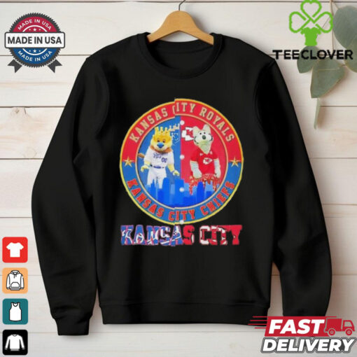 Kansas City Royals Kansas City Chiefs Mascot Kansas City Sports skyline shirt