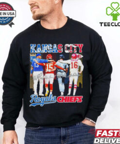 Kansas City Royals Salvador Perez, George Brett X Kansas City Chiefs Patrick Mahomes, Len Dawson Shirt