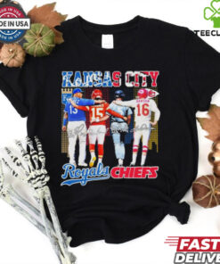 Kansas City Royals Salvador Perez, George Brett X Kansas City Chiefs Patrick Mahomes, Len Dawson Shirt