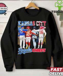 Kansas City Royals Salvador Perez, George Brett X Kansas City Chiefs Patrick Mahomes, Len Dawson Shirt