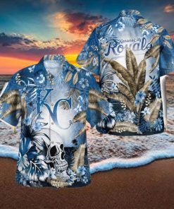 Kansas City Royals Tropical Floral Skull 3D Hawaiian Shirt Beach Shirt Halloween Gift