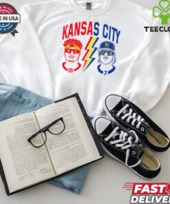 Kansas City Royals and Kansan City Chiefs football Patrick Mahomes vs Witt Jr. shirt 3 Kansas City Royals and Kansan City Chiefs football Patrick Mahomes vs Witt Jr. shirt