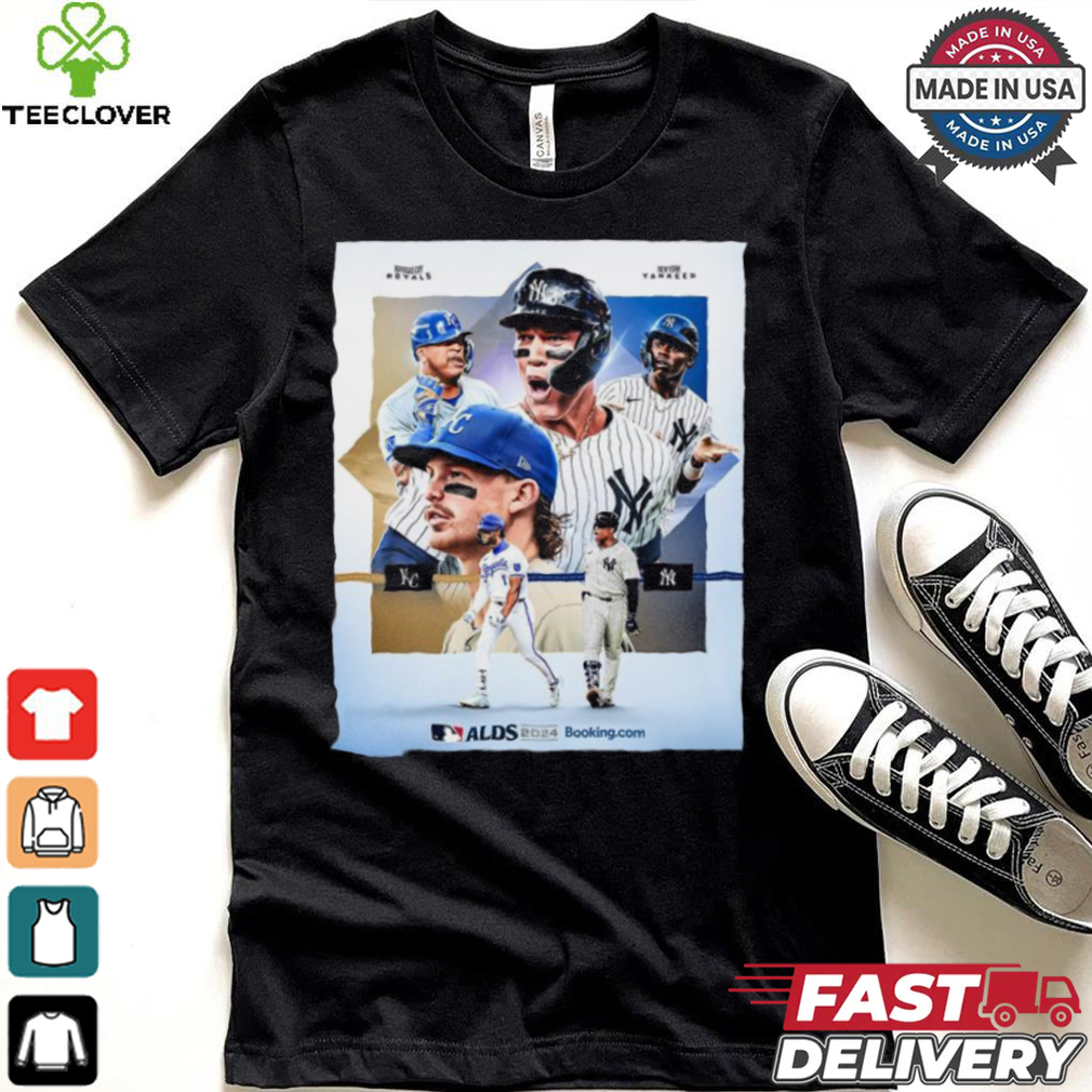 Kansas City Royals vs. New York Yankees 2024 AL Division Series Matchup T Shirt Kansas City Royals vs. New York Yankees 2024 AL Division Series Matchup T Shirt