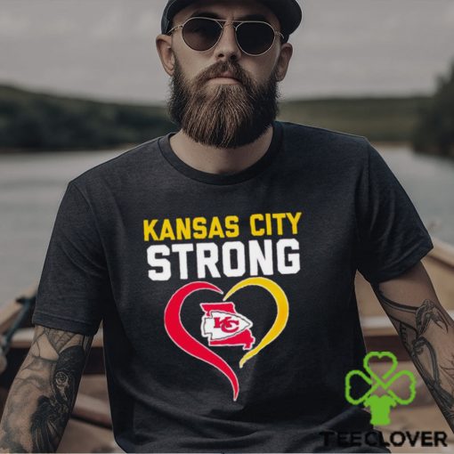 Kansas City Strong state map heart hoodie, sweater, longsleeve, shirt v-neck, t-shirt