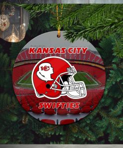 Kansas City Swifties Helmet 2023 Holiday Xmas Gifts For Fan Ceramic Christmas Decorations Ornament