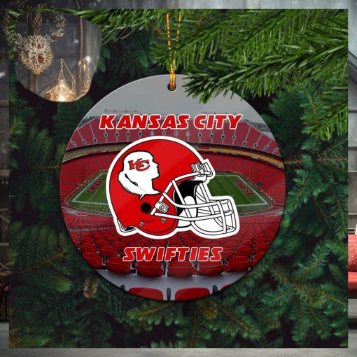 Kansas City Swifties Helmet 2023 Holiday Xmas Gifts For Fan Ceramic Christmas Decorations Ornament