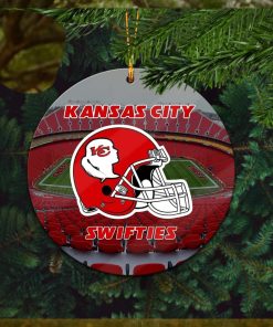 Kansas City Swifties Helmet 2023 Holiday Xmas Gifts For Fan Ceramic Christmas Decorations Ornament