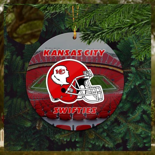 Kansas City Swifties Helmet 2023 Holiday Xmas Gifts For Fan Ceramic Christmas Decorations Ornament