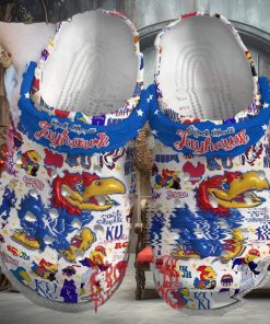 Kansas Jayhawk Rock Chalk Basketball Crocs For Adults