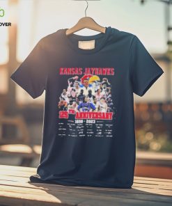 Kansas Jayhawks 125th Anniversary 1898 2023 Thank You For The Memories Basketball Signatures Shirt