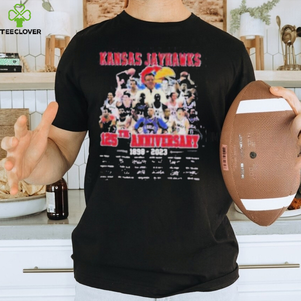 Kansas Jayhawks 125th Anniversary 1898 2023 Thank You For The Memories Basketball Signatures Shirt Kansas Jayhawks 125th Anniversary 1898 2023 Thank You For The Memories Basketball Signatures Shirt