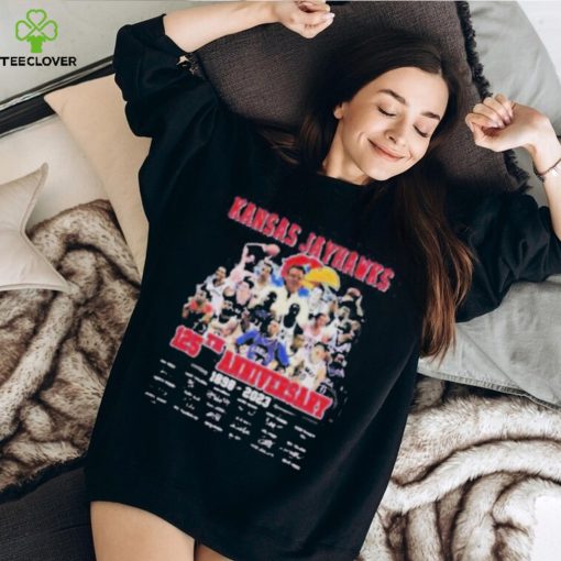 Kansas Jayhawks 125th Anniversary 1898 2023 Thank You For The Memories Basketball Signatures Shirt