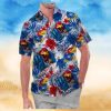 Kansas Jayhawks America Flag Tropical Floral Aloha Hawaiian Shirt