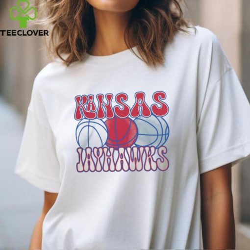 Kansas Jayhawks Comfort Colors Basketball Cropped Logo 2024 T Shirt