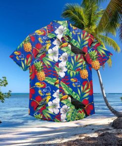 Kansas Jayhawks Floral Hawaiian Shirt