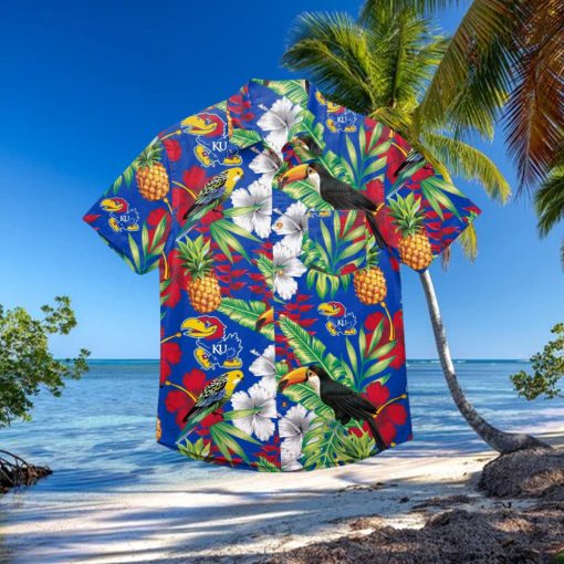 Kansas Jayhawks Floral Hawaiian Shirt