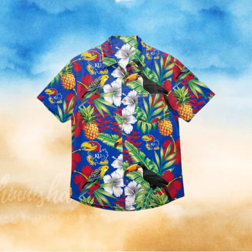 Kansas Jayhawks Floral Hawaiian Shirt