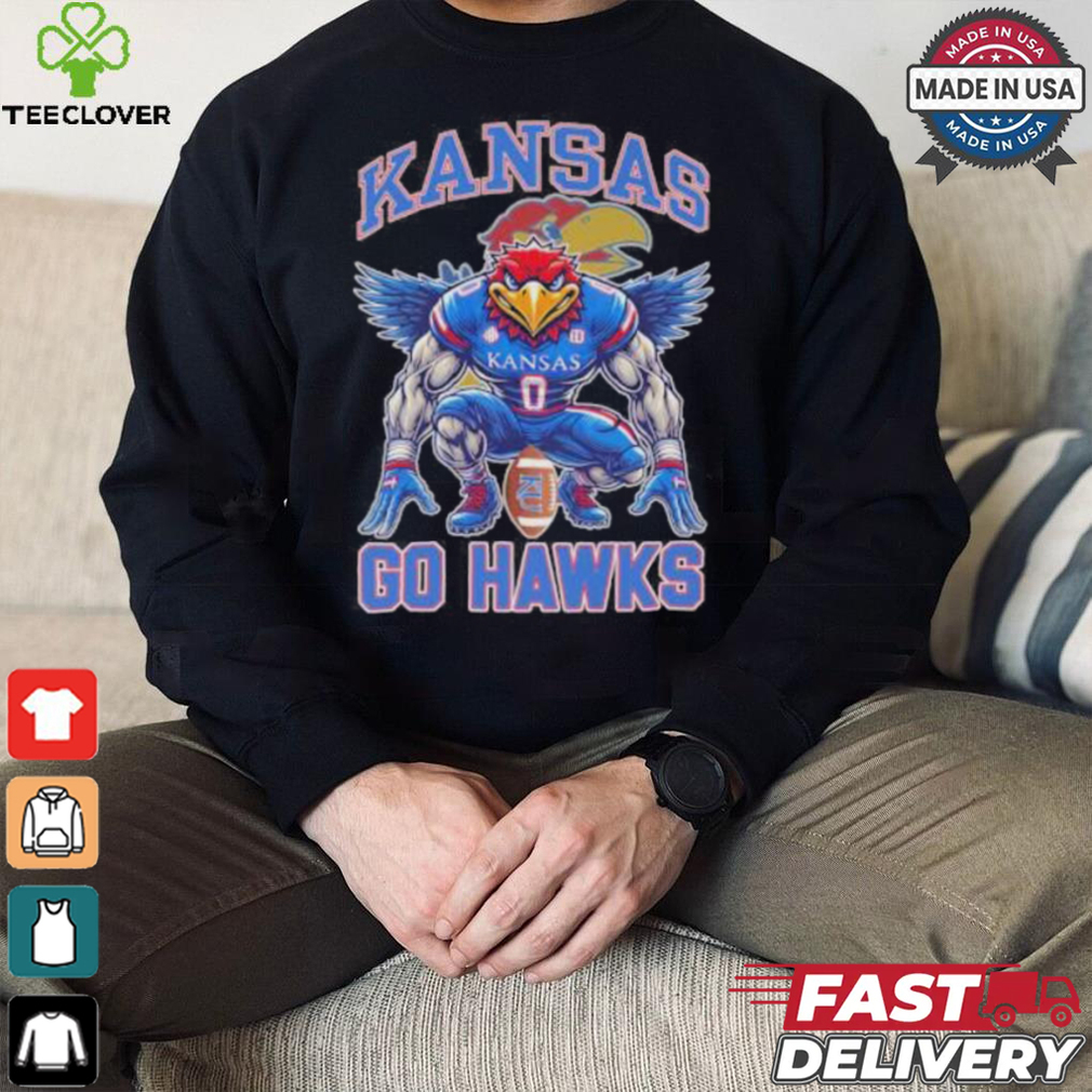 Kansas Jayhawks Football Go Hawks Mascot Shirt Kansas Jayhawks Football Go Hawks Mascot Shirt
