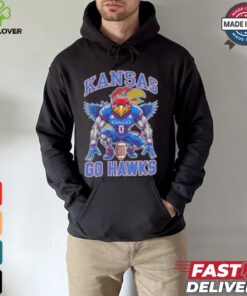 Kansas Jayhawks Football Go Hawks Mascot Shirt