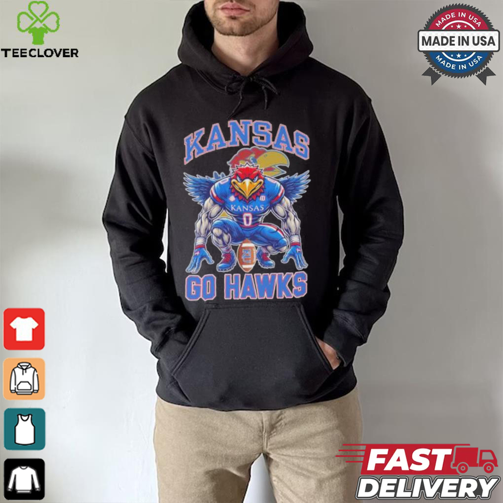 Kansas Jayhawks Football Go Hawks Mascot Shirt Kansas Jayhawks Football Go Hawks Mascot Shirt