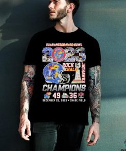 Kansas Jayhawks Guaranteed Rate Bowl Champions Rock Chalk 49 36 hoodie, sweater, longsleeve, shirt v-neck, t-shirt