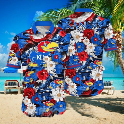 Kansas Jayhawks NCAA Independence Day 3D Full Printed Hawaiian Shirt