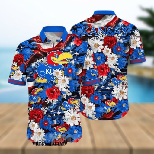 Kansas Jayhawks NCAA Independence Day 3D Full Printed Hawaiian Shirt