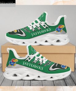 Kansas Jayhawks NCAA St. Patrick's Day Shamrock Custom Name Clunky Max Soul Shoes Sneakers For Mens Womens