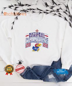 Kansas Jayhawks National Champions Shirt,KU Champions March Madness 2022 NCAA Final Four Shirt Hoodie Sweatshirt Vneck Long SleeveUnisex