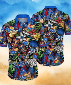 Kansas Jayhawks Ncaa Mens Floral Special Design Hawaiian Shirt