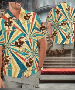 Kansas Jayhawks Retro Vintage Style Tropical Hawaiian Shirt