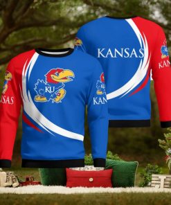 Kansas Jayhawks Simple Vintage 3D Sweater Christmas Gift For Fans