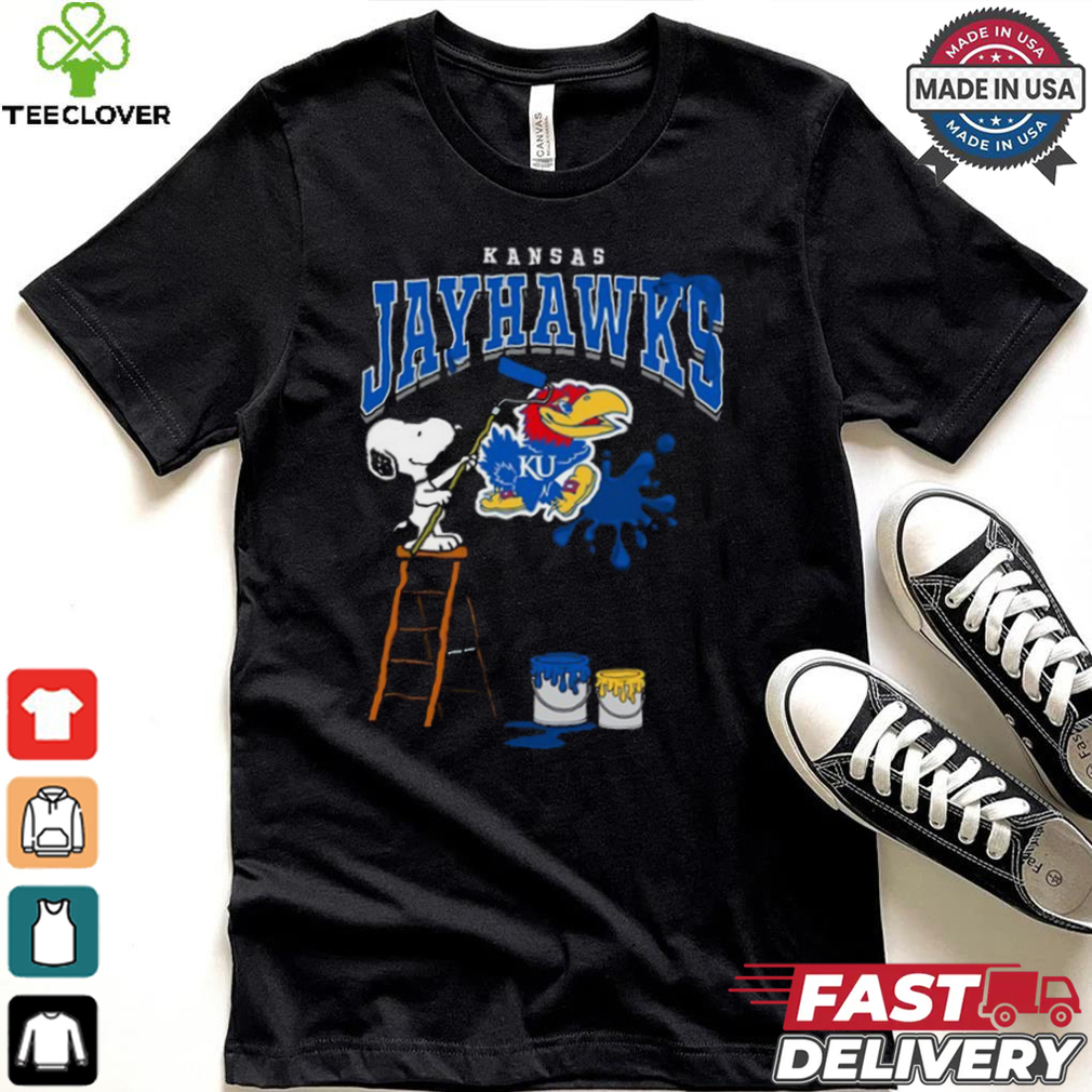 Kansas Jayhawks Snoopy Painting Shirt Kansas Jayhawks Snoopy Painting Shirt