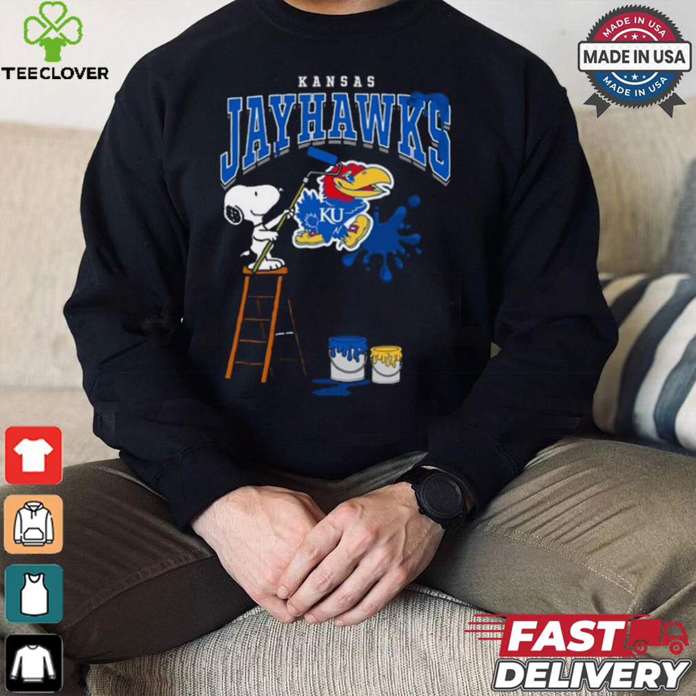 Kansas Jayhawks Snoopy Painting Shirt Kansas Jayhawks Snoopy Painting Shirt