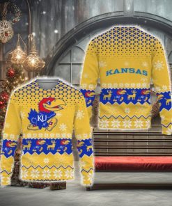 Kansas Jayhawks Sports Football Merry Christmas 3D Sweater For Fans Gifts Unisex